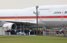 旧政府専用機B-747初号機が離日　旅客型ジャンボ姿消す
