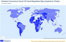 IATA、世界の入国規制リアルタイム表示