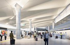 広島空港、ターミナル改修開始　出発ロビーに膜天井、災害耐性強化