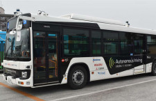福岡空港、大型バス自動運転実験　連絡バス道路でレベル2