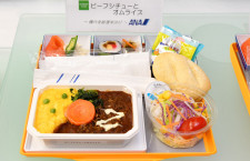ANA、機内食人気No.1は「ビーフシチュー」と「牛すきやき丼」　12月から国際線登場
