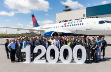 エアバス、納入1万2000機到達　デルタ航空にA220