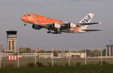 ANAのA380オレンジ3号機、トゥールーズ離陸し成田へ