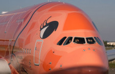 「イスが多く点検に時間かかった」写真特集・ANA A380オレンジ3号機トゥールーズ出発