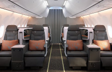 シンガポール航空、737MAXビジネスクラスにフルフラット席　新客室発表