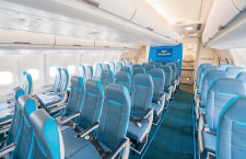 スポーティなシートと名産のマンゴー　セブパシフィック航空A330neoの機内