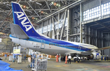 ANA、737-500整備訓練機の撮影ツアー　航空教室も