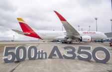 A350、納入500機　7年9カ月で到達