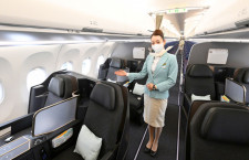 ビジネスクラスはシックなフルフラット　大韓航空のA321neo、羽田－ソウル就航