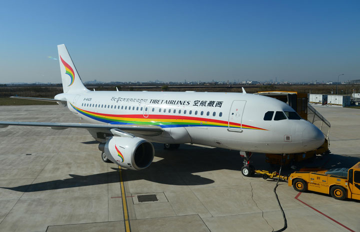 チベット航空、天津製A319を受領