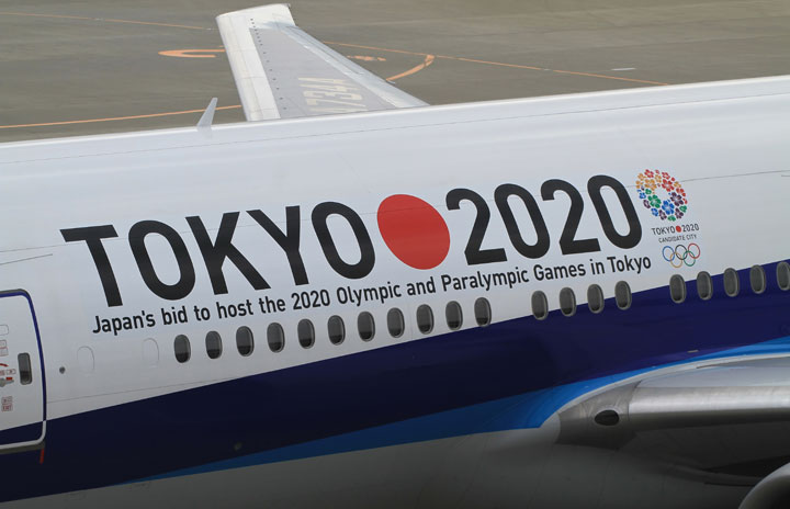 ANA、国際線にも五輪招致向けラッピング機就航