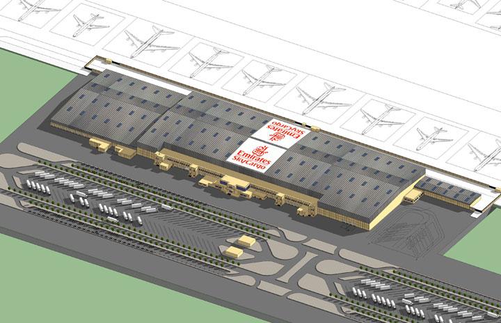 エミレーツ航空 ドバイにスカイカーゴ専用貨物ターミナル建設