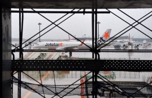 サテライトは現在のLCC駐機場近くに位置する＝2月4日 PHOTO: Tadayuki YOSHIKAWA/Aviation Wire