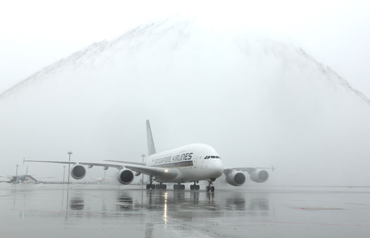シンガポール航空、中部にA380特別便 名古屋就航25周年