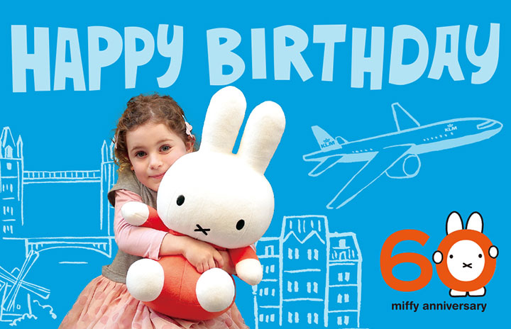 KLMオランダ航空 創立100周年記念 ミッフィーのぬいぐるみ キャビン