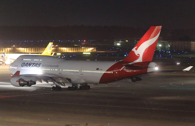 カンタス航空 成田ラストの747シドニー便