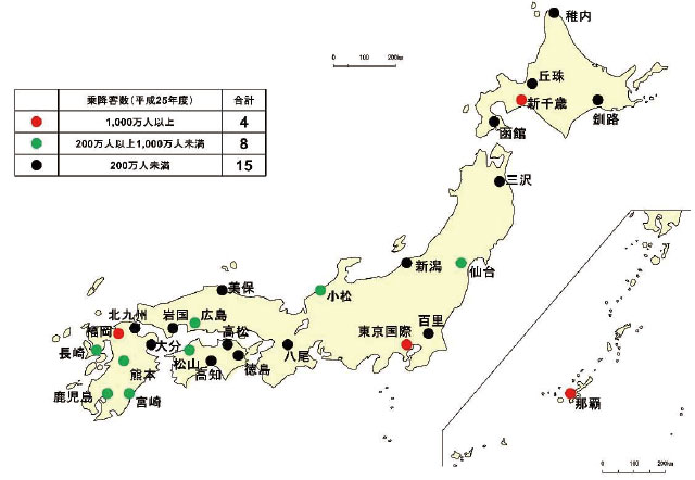 国管理27空港 新千歳と小松除き赤字 13年度収支