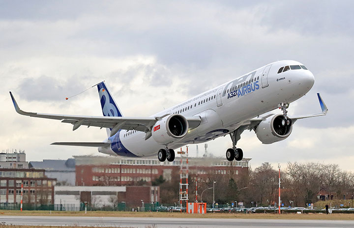 A321neo、初飛行に成功 LEAP-1Aエンジンで