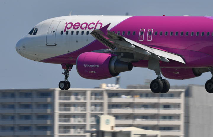 ピーチ、8月運航率81.0％に　9月は73.7％、関西－成田など6路線全便運航