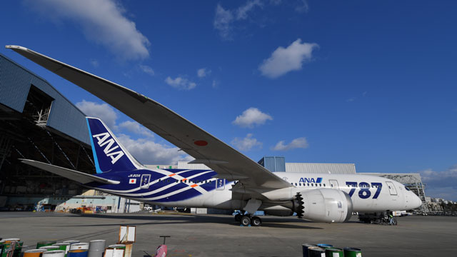 ANAの787初号機、通常塗装で登場 初の再塗装機 ANAの787初号機、通常塗装で登場 初の再塗装機