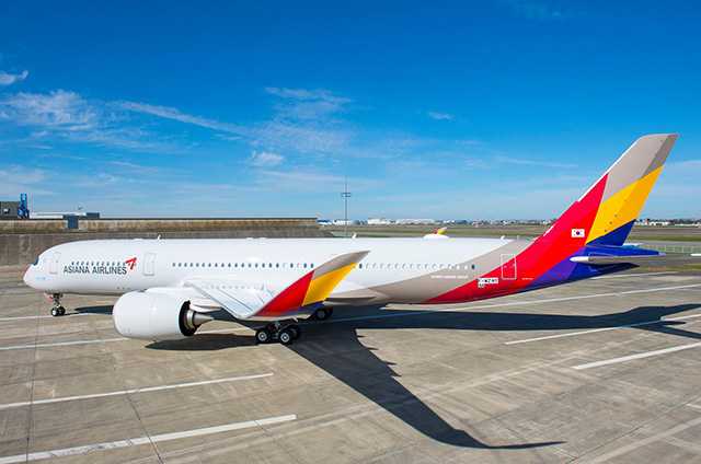 アシアナ航空 A350初号機公開 5月関空投入へ