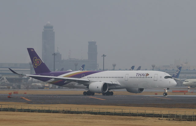 タイ国際航空 A350が成田就航 2月から羽田 関空も