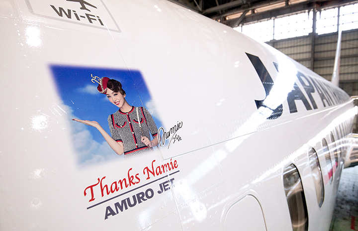 安室奈美恵　アムロジェット　日本航空　JAL　ボーイング737　模型
