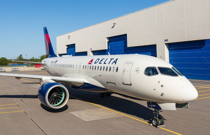 デルタ航空のA220、19年1月就航へ NYからボストン、ダラス