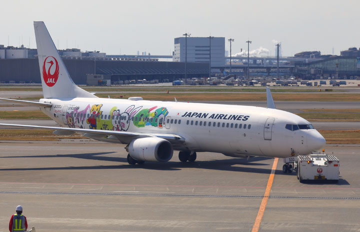 JAL、しまじろうジェット第2弾就航 8月末まで国内線