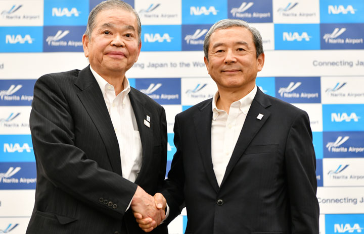 関西国際空港・成田国際空港 代表取締役社長名刺 成田空港、田村新社長が就任「最優先は機能強化」