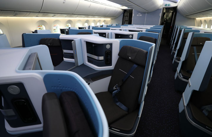 ジャムコ、KLM787-10向けビジネスクラスシート初納入