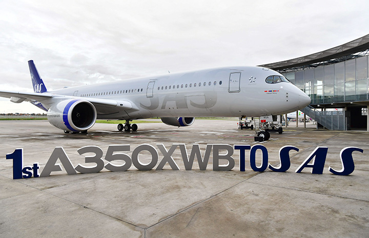 スカンジナビア航空、A350受領延期　残り2機は24年度