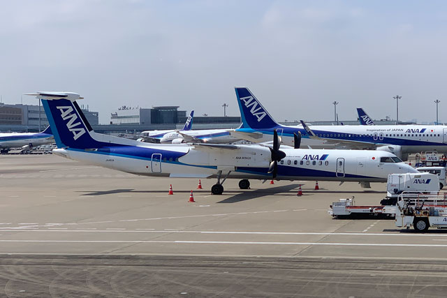 Ana Q400羽田便21日まで プロペラ機6年ぶり