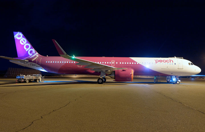 Peach, A321LR operated from 28th Kansai to Sendai is the first flight thumbnail