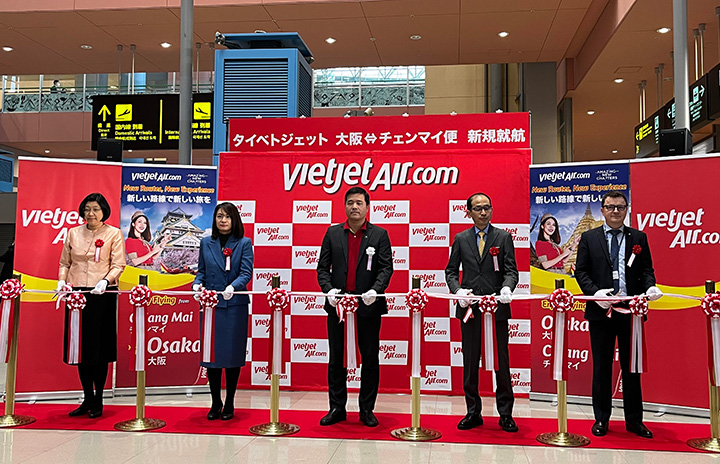 タイ・ベトジェット、関空－チェンマイ就航 4月増便、週4往復に