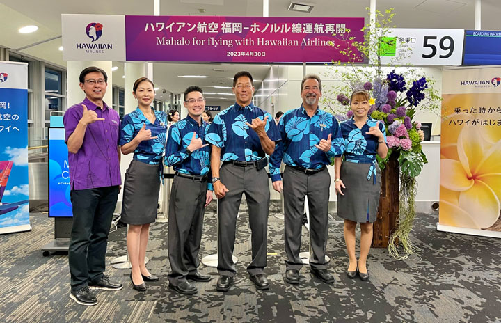 Hawaiian Airlines resumes Fukuoka-Honolulu three round trips per week on A330