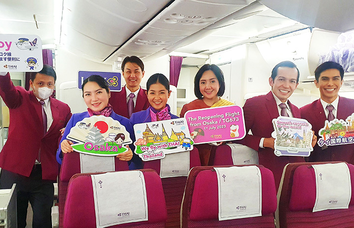 タイ国際航空、関空夕方便3年3カ月ぶり再開 札幌は8月、季節便前倒し
