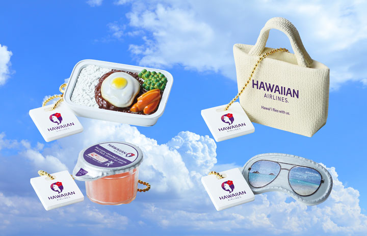 ハワイアン航空、95周年で機内食カプセルトイ 11月発売