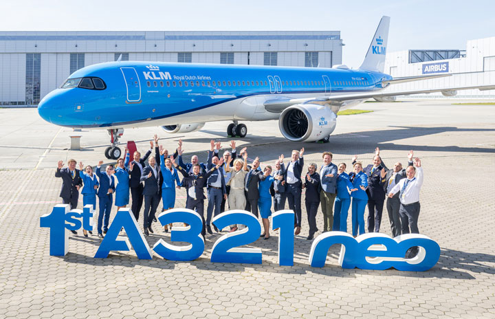 KLM、A321neo初受領 737更新で9月から欧州路線