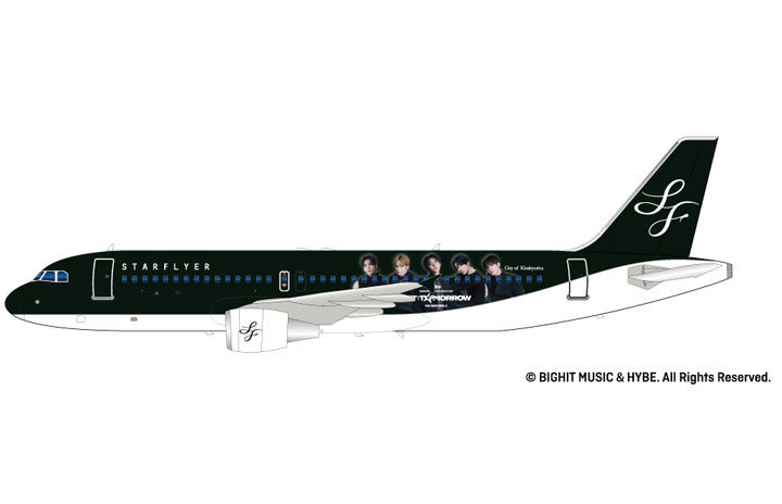 スターフライヤー、TOMORROW X TOGETHERデザイン機 11/17から