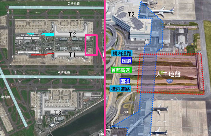 羽田空港、第1・第2ターミナル接続2030年代に 首都高またぐ人工地盤の