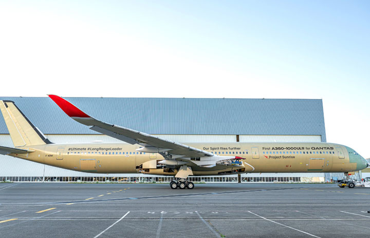 カンタス航空、19時間飛べるA350-1000ULRが完成間近 26年末受領