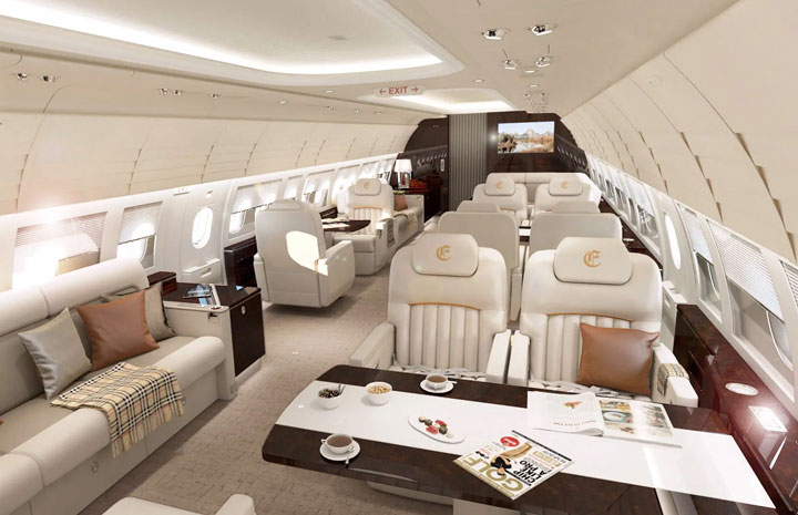 ルフトハンザ、ACJ318のVIP客室改修 19席のビジネスジェット版A318