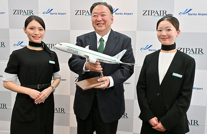 東海岸「極力早く」ZIPAIR深田社長、787-9受領の27年度視野