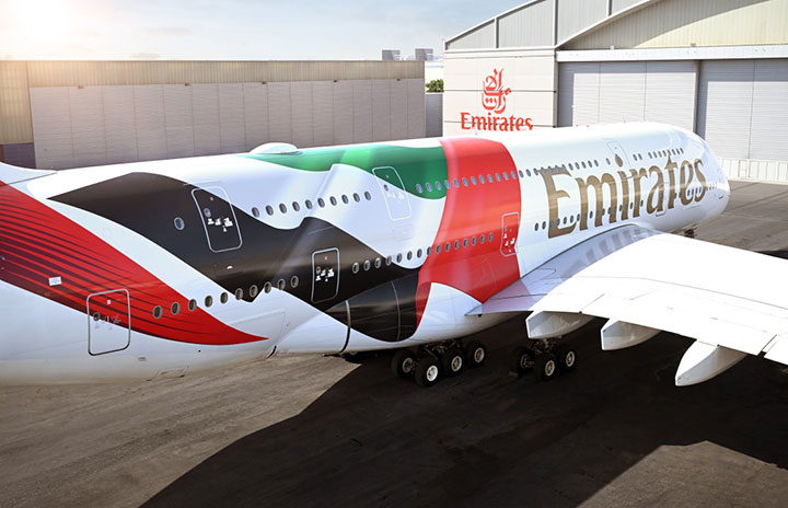 エミレーツ航空、A380にUAE国旗塗装 777にも展開へ