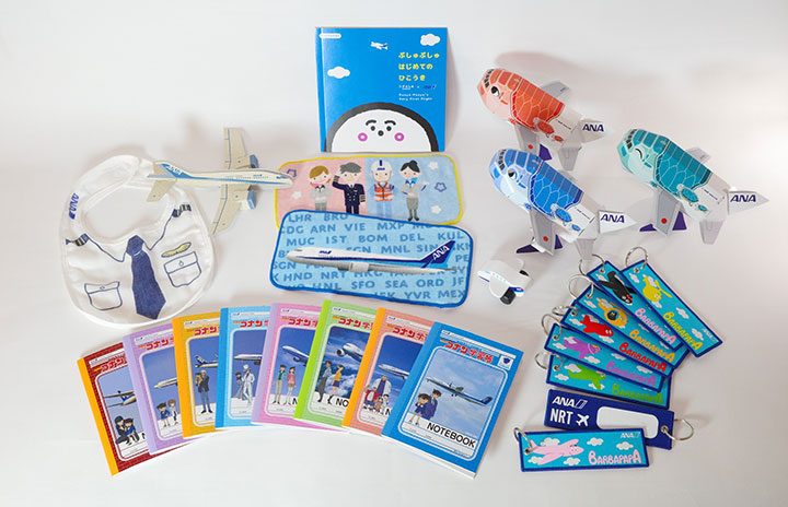 ANA、子供向け機内おもちゃ刷新 コナン学習帳やバーバパパのフライトタグ