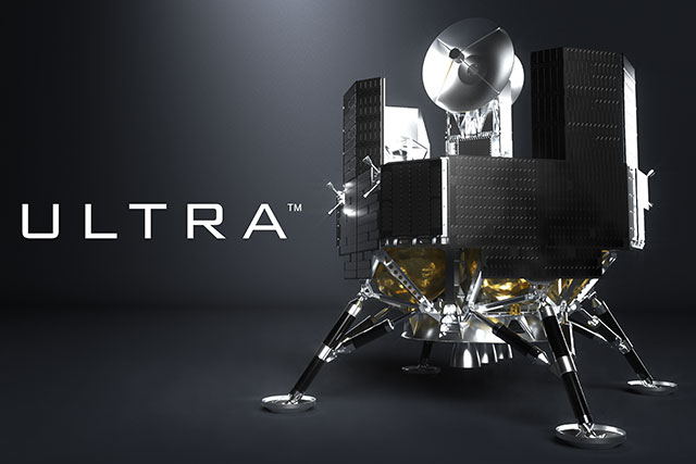 ミッション3で使用予定のランダー（月着陸船） モデル「ULTRA」（JAL提供）