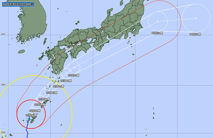 台風6号、6/2も欠航290便超 沖縄・奄美・九州・四国方面