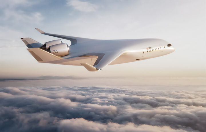 JAL、次世代ジェット機「Z4」開発に参画 翼胴一体形状で燃費改善
