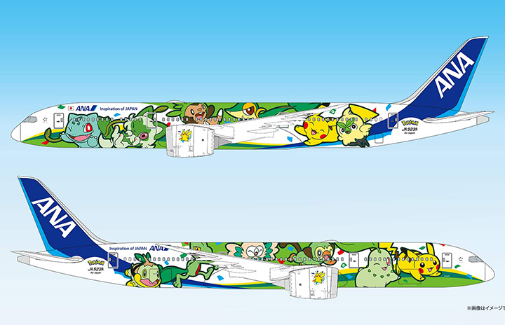 ANA、787ポケモンジェット緑9/18就航　羽田発ホノルル行き